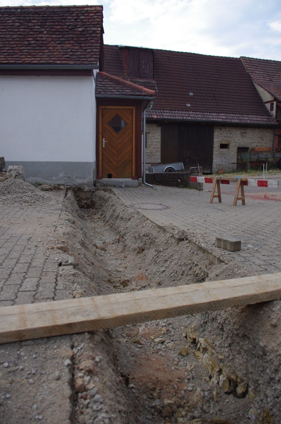 Graben für das Fundament