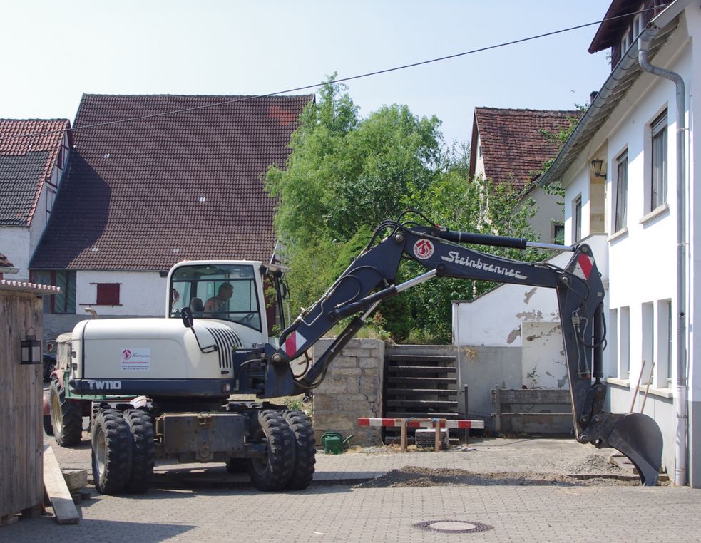 Bagger bei der Arbeit